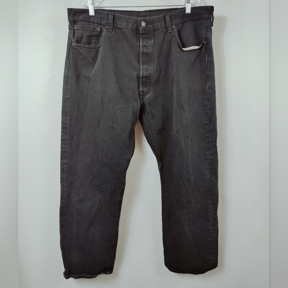 Levi's Men's 501 Regular Fit Straight Leg Jeans, Black, Sz W42 L30